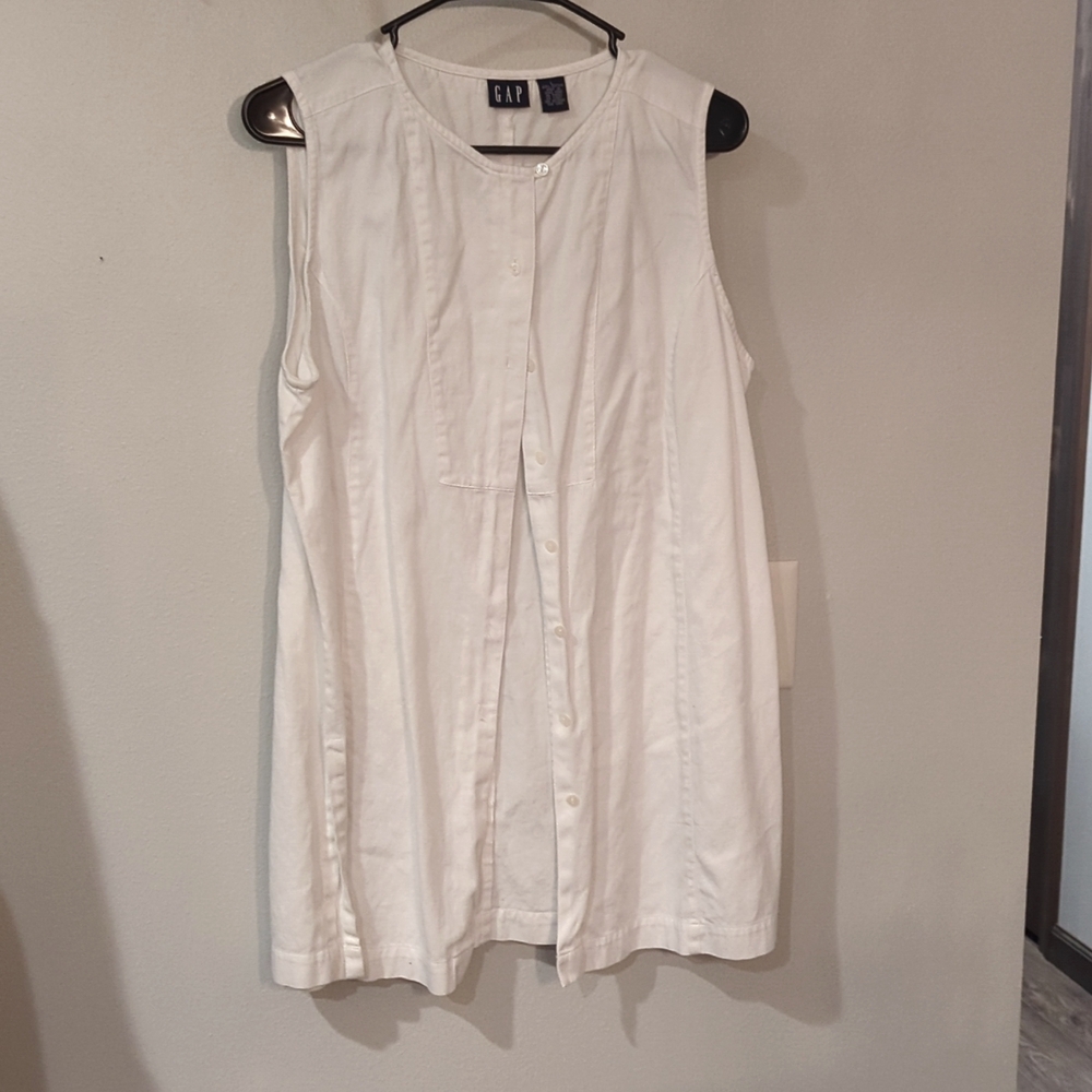 Gap Women's Sleeveless Blouse, Linen Sz L